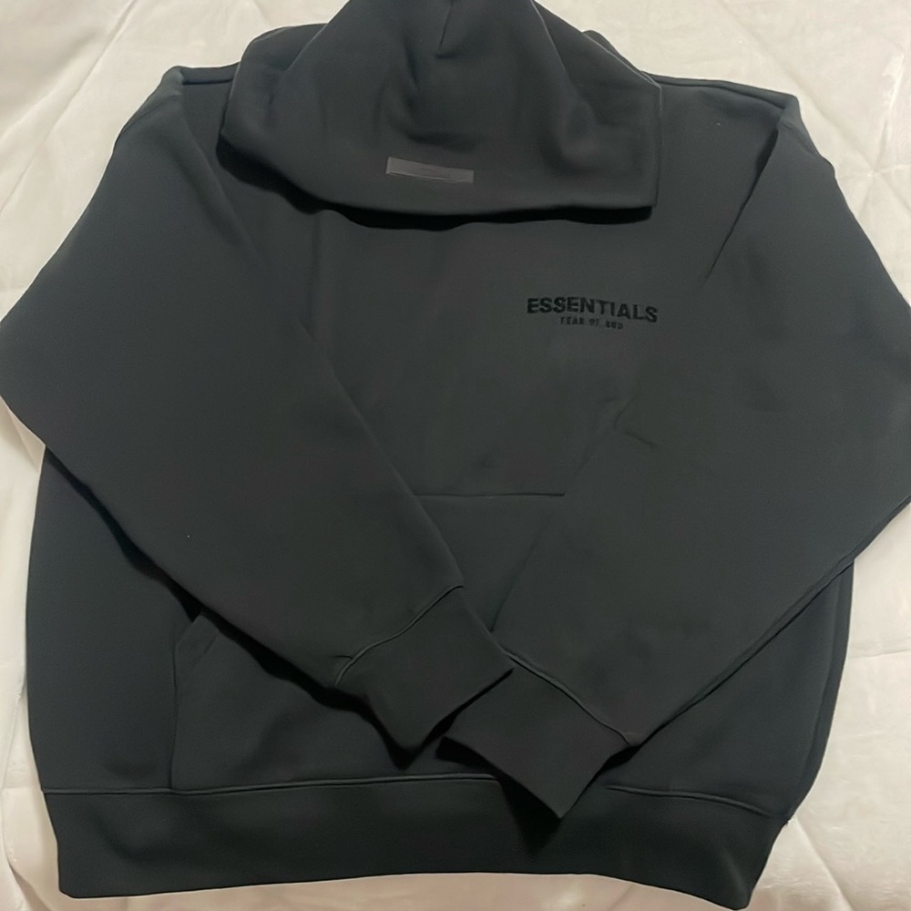 Fear of god Essential hoodie in the color black - Picture 1 of 2